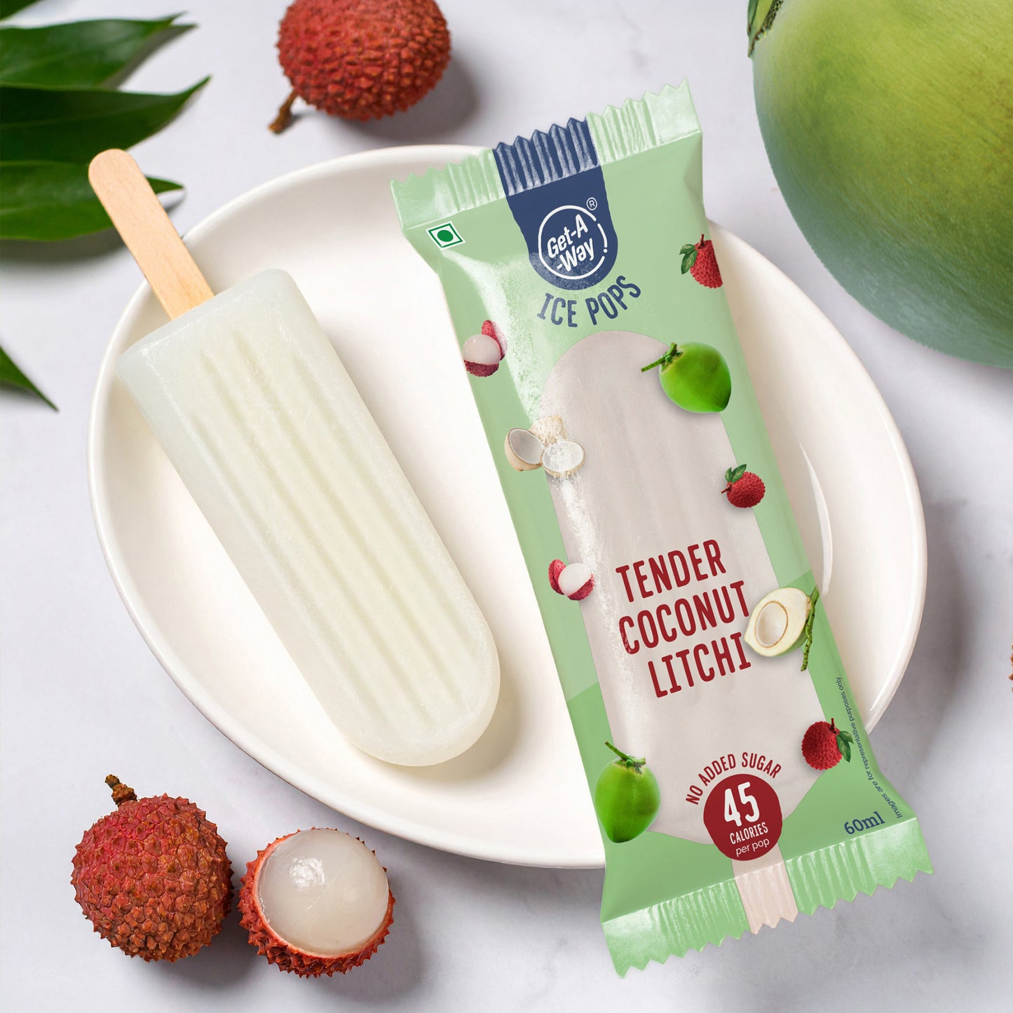 Tender Coconut Litchi Ice Pop
