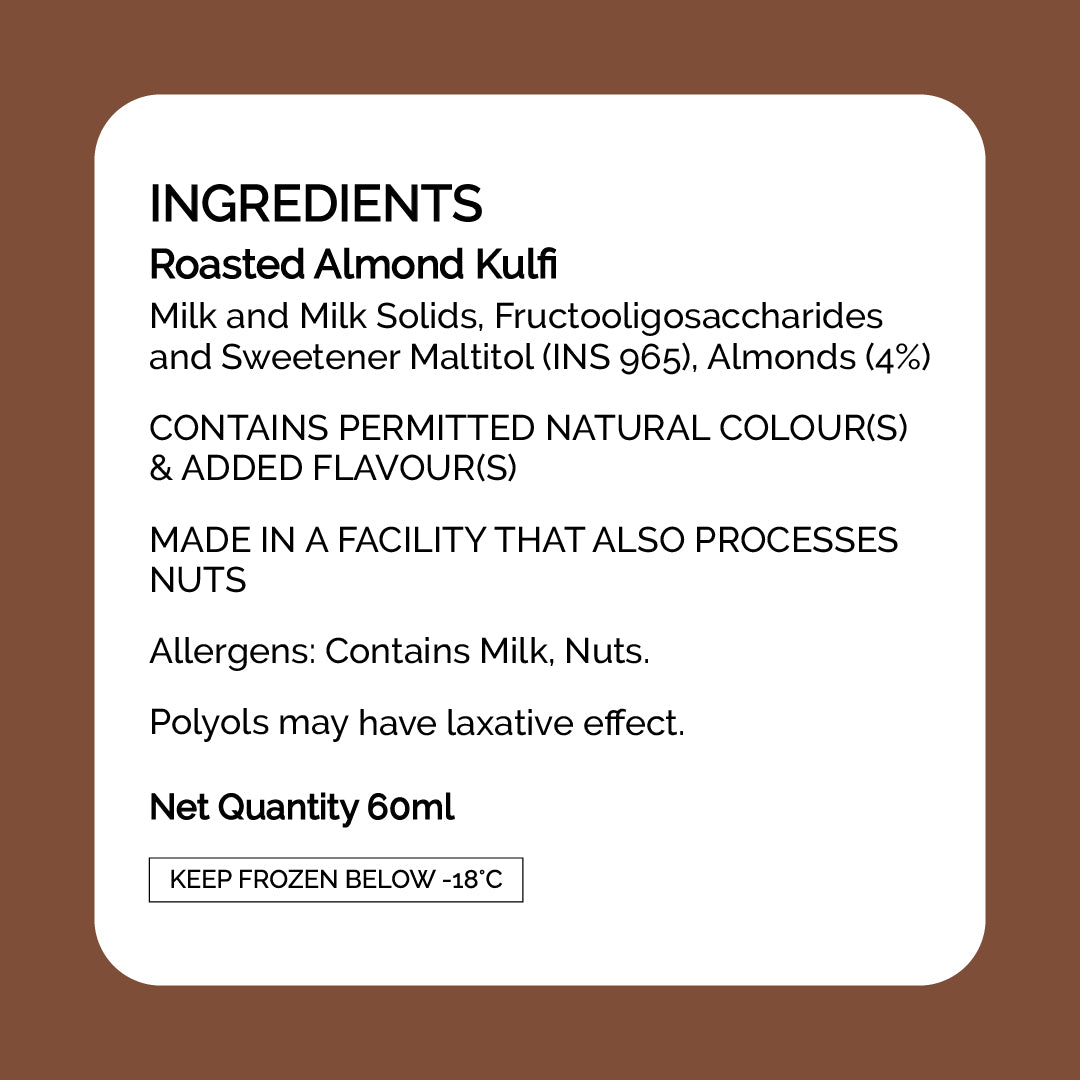 Roasted Almond Kulfi