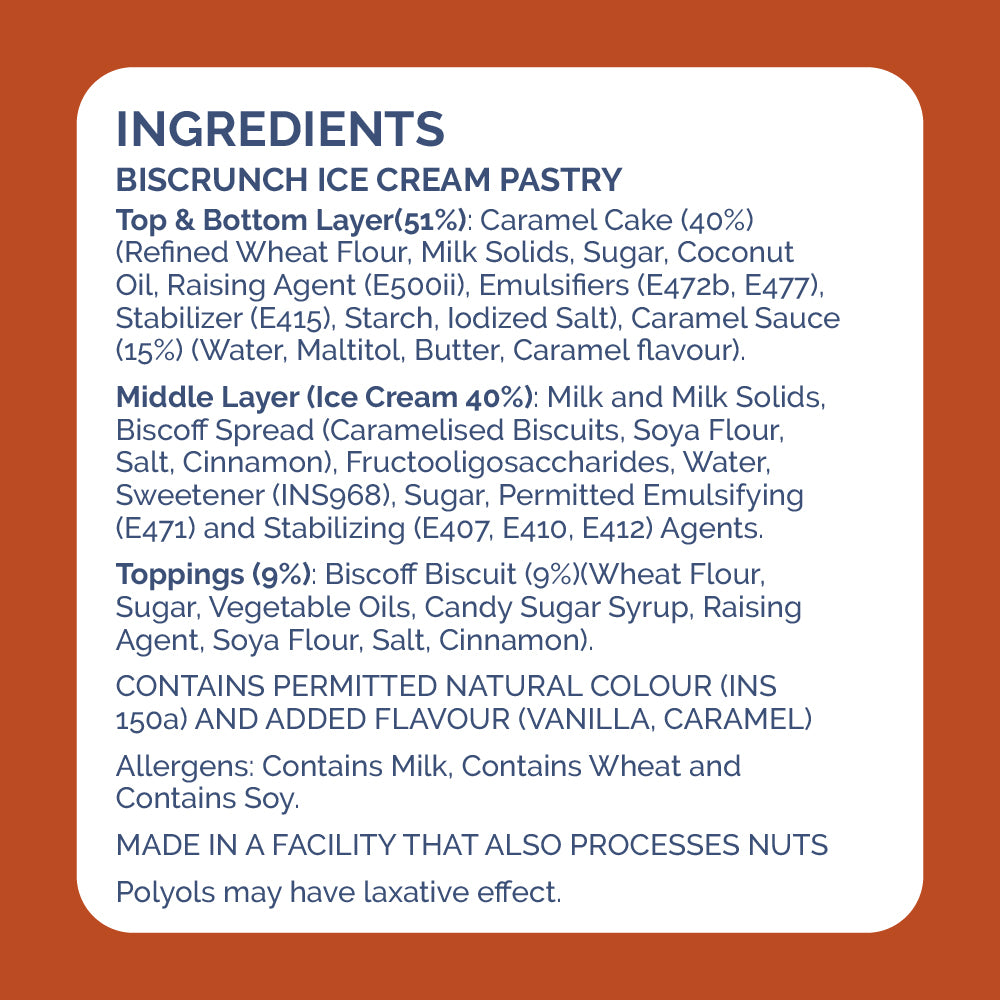 Biscrunch Ice Cream Pastry