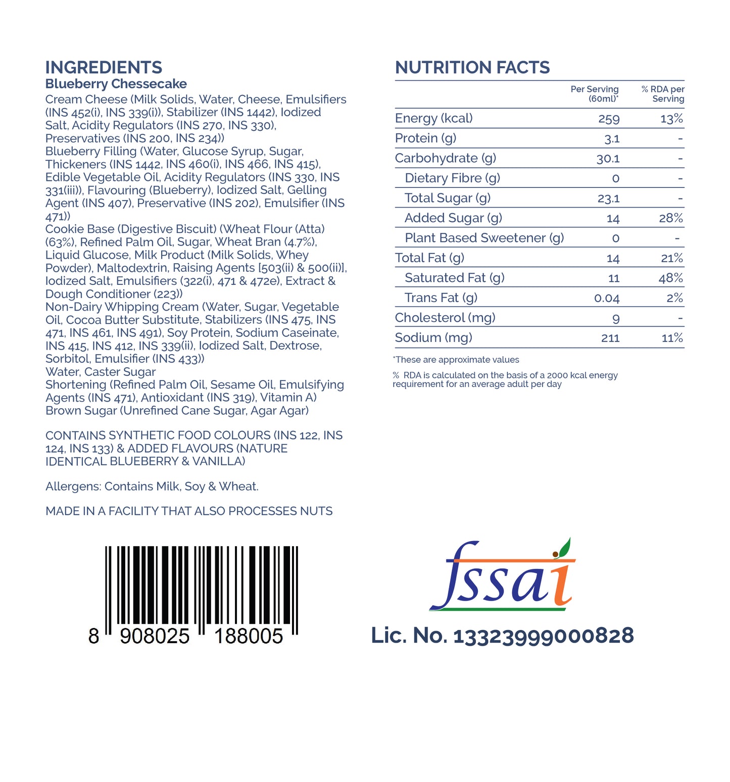 Blueberry Cheesecake Jar