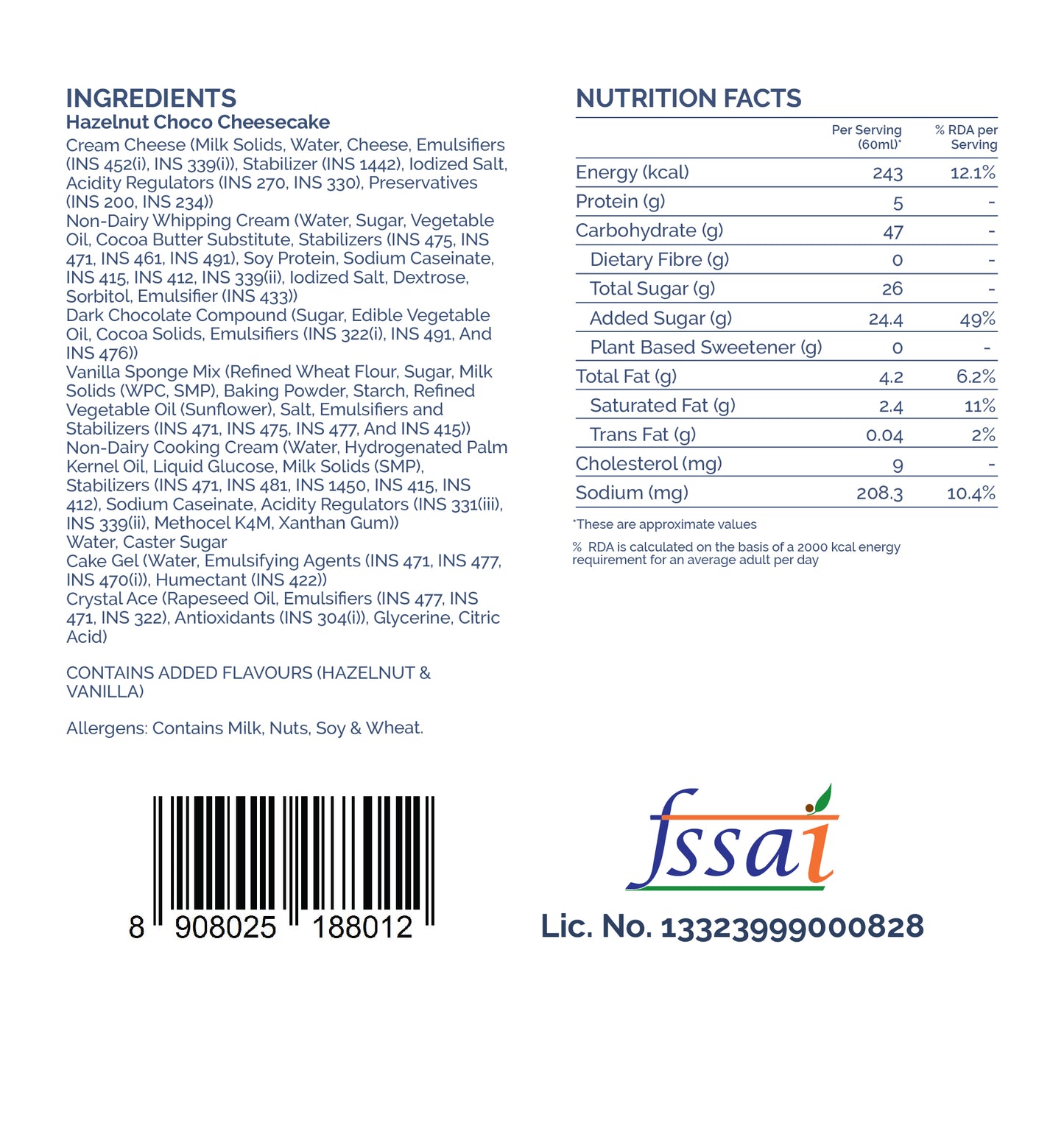 Hazelnut Choco Cheesecake Jar - 8 Pack