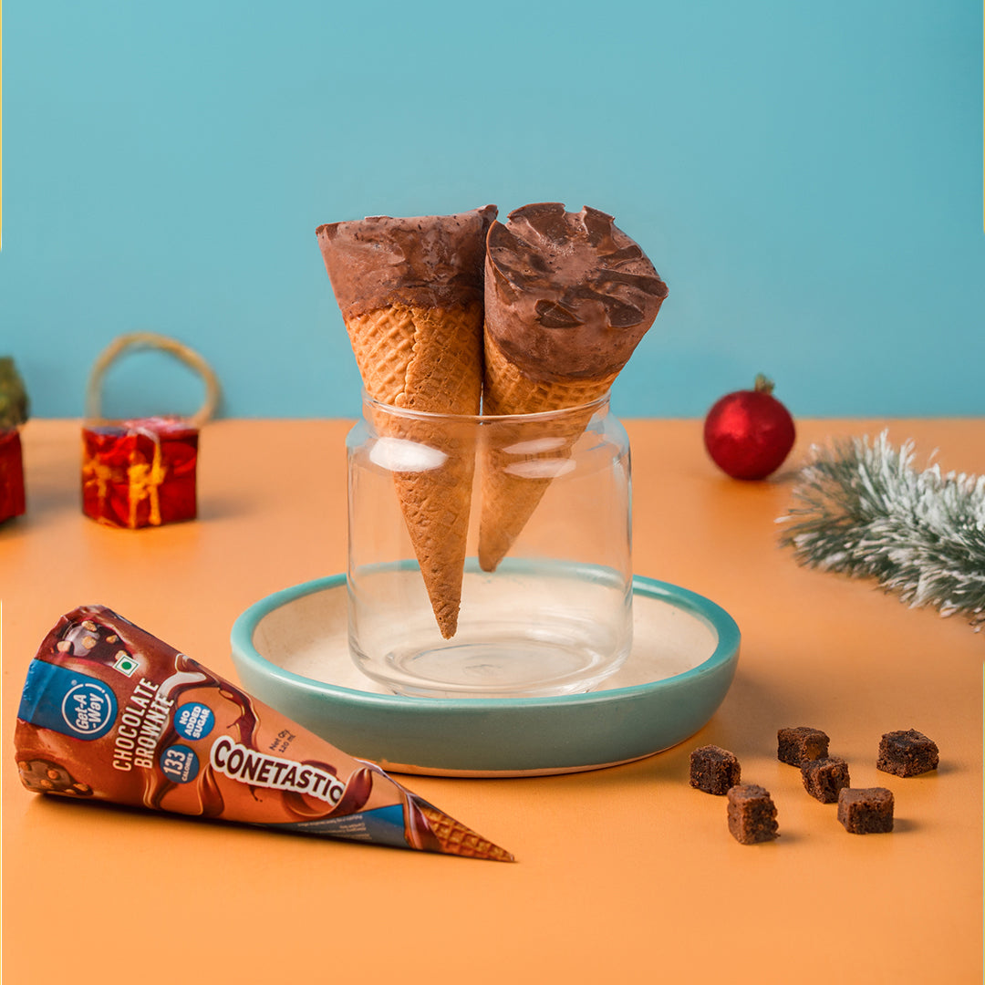 Chocolate Brownie Ice Cream Cone (Pack of 2)