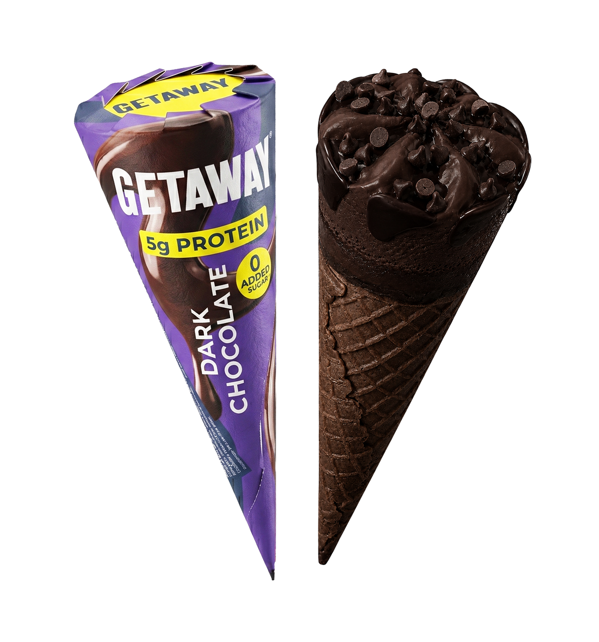 Dark Chocolate Ice Cream Cone - 10 Pack
