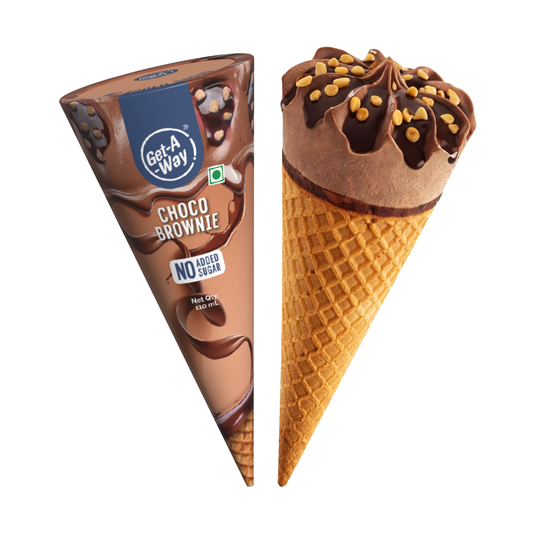 Chocolate Brownie Ice Cream Cone - 10 Pack