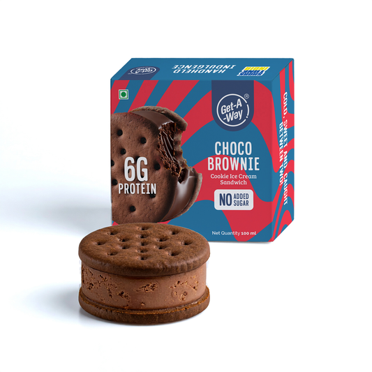 Choco Cookie Brownie Fudge Ice Cream Sandwich- 8 Pack