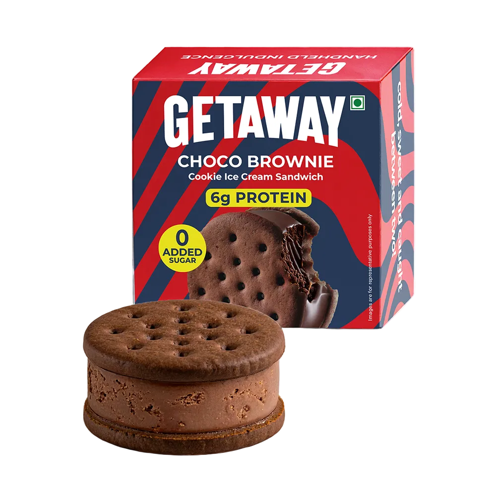 Choco Cookie Brownie Fudge Ice Cream Sandwich- 8 Pack