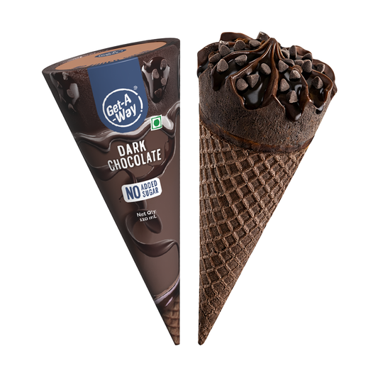Dark Chocolate Ice Cream Cone - 10 Pack