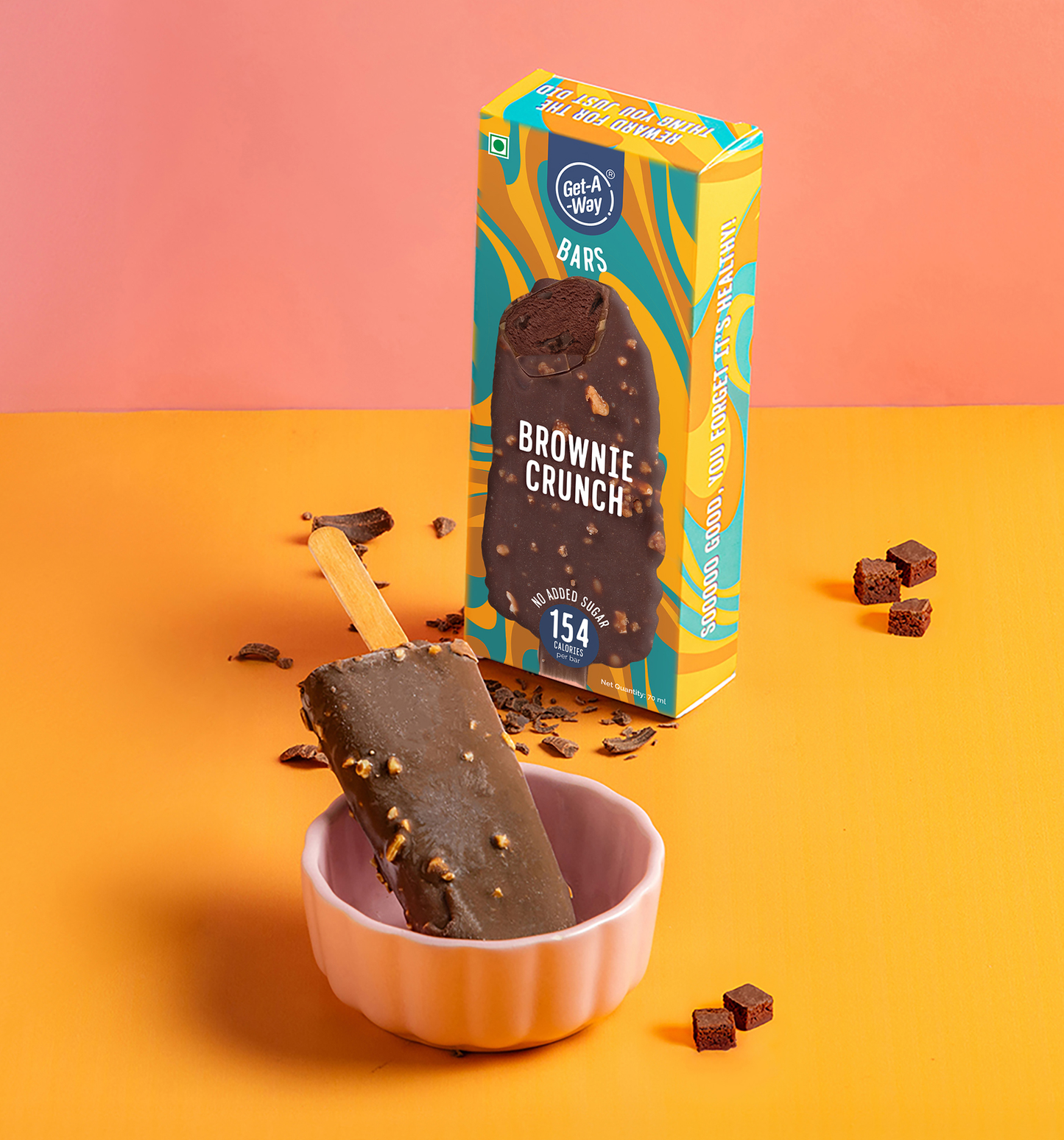 Brownie Crunch Ice Cream Bar - 9 Pack