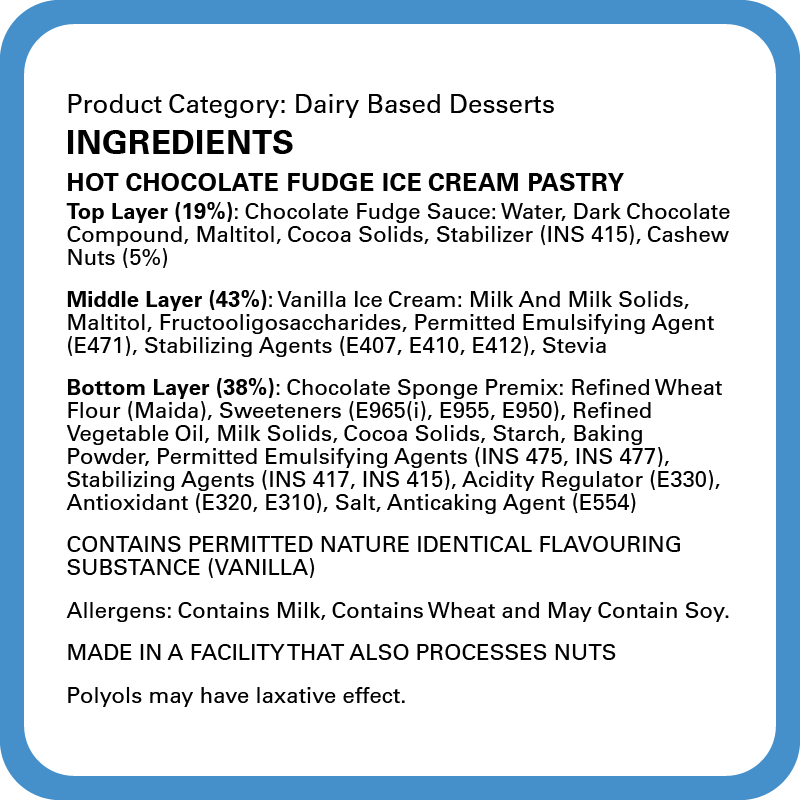 Hot Chocolate Fudge Ice Cream Pastry - 8 Pack