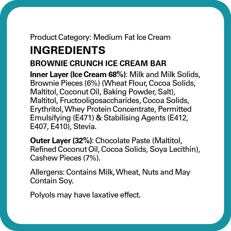 Brownie Crunch Ice Cream Bar - 9 Pack