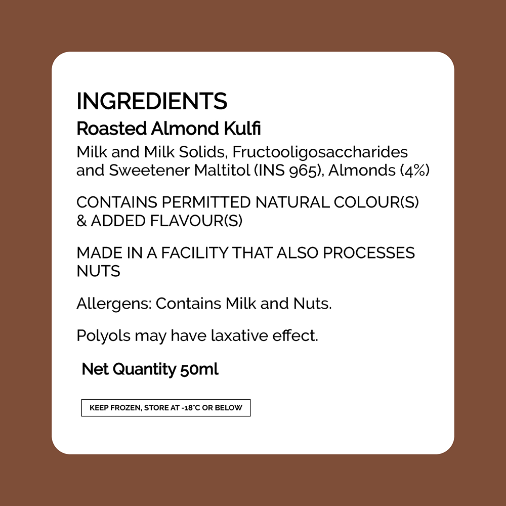 Roasted Almond Kulfi - 12 Pack