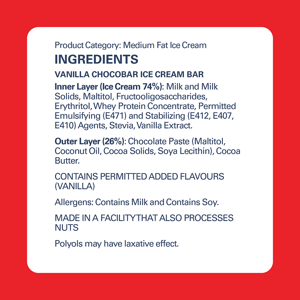 Vanilla Chocobar - 9 Pack