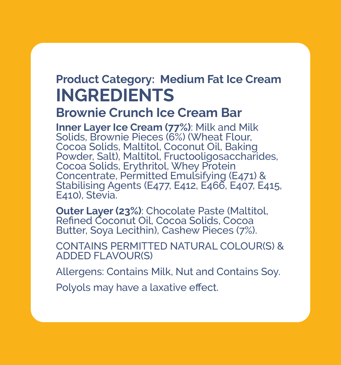 Brownie Crunch Ice Cream Bar - 9 Pack