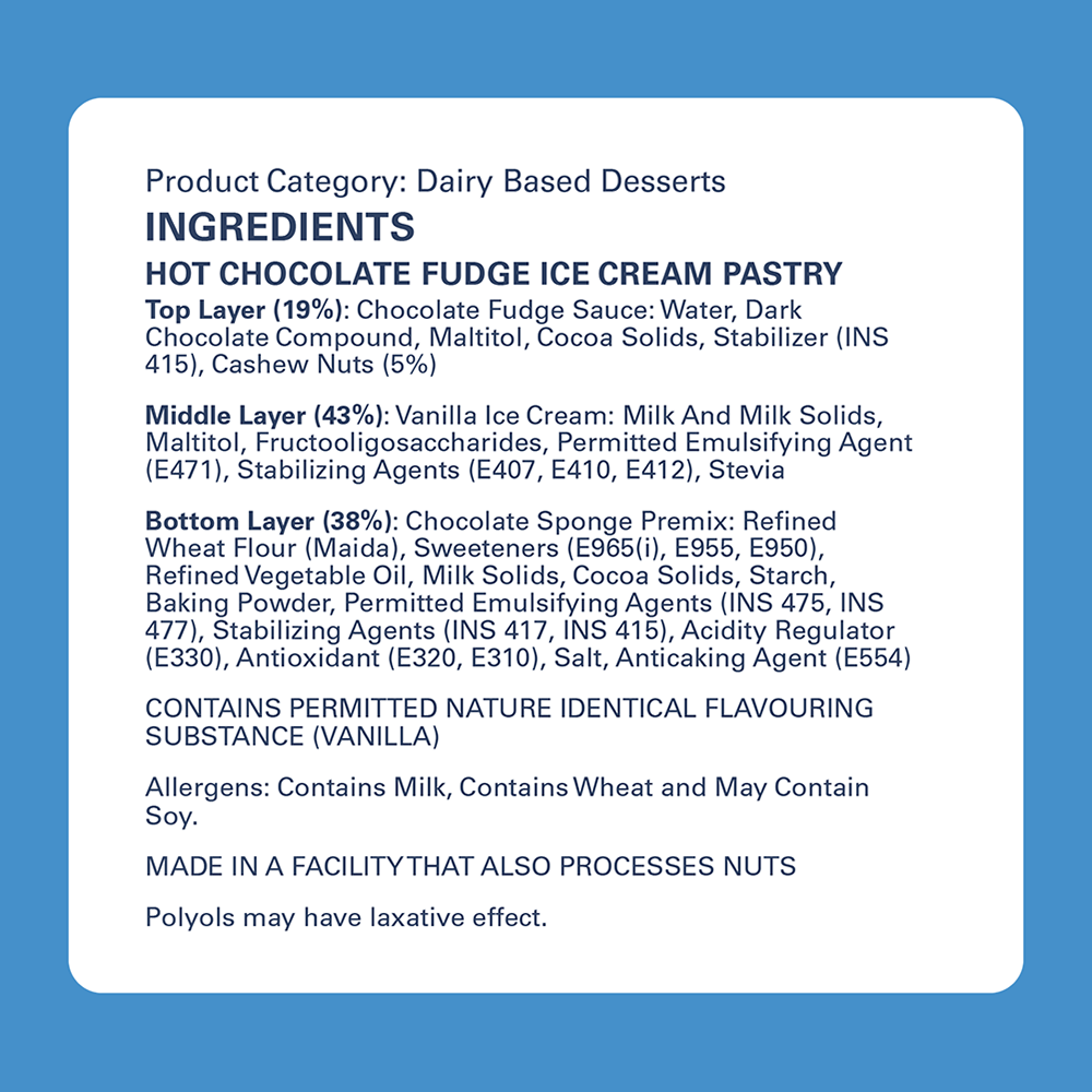Hot Chocolate Fudge Ice Cream Pastry - 8 Pack