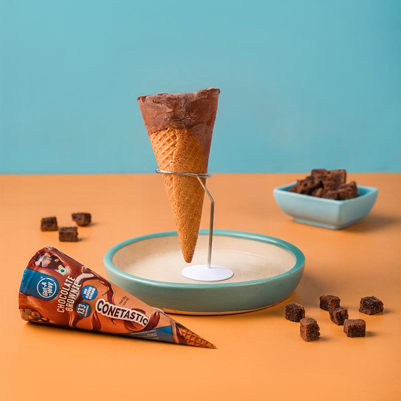 Chocolate Brownie Ice Cream Cone - 10 Pack